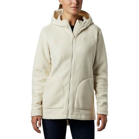 Columbia Jackets & Blazers - Columbia Women Canyon Point Hooded Sherpa Full Zip Sweater Jacket M NEW